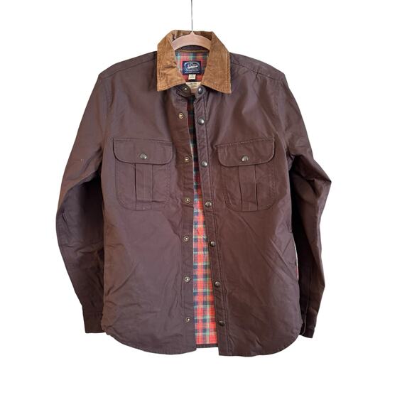 J.Crew British Millerain Army Brown Military Waxed Cotton Jacket Men’s Size S - Picture 1 of 6